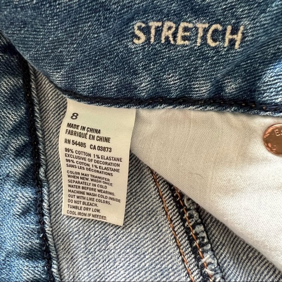 American Eagle Stretch Denim Cutoff High Rise Jean Shorts - Picture 8 of 10